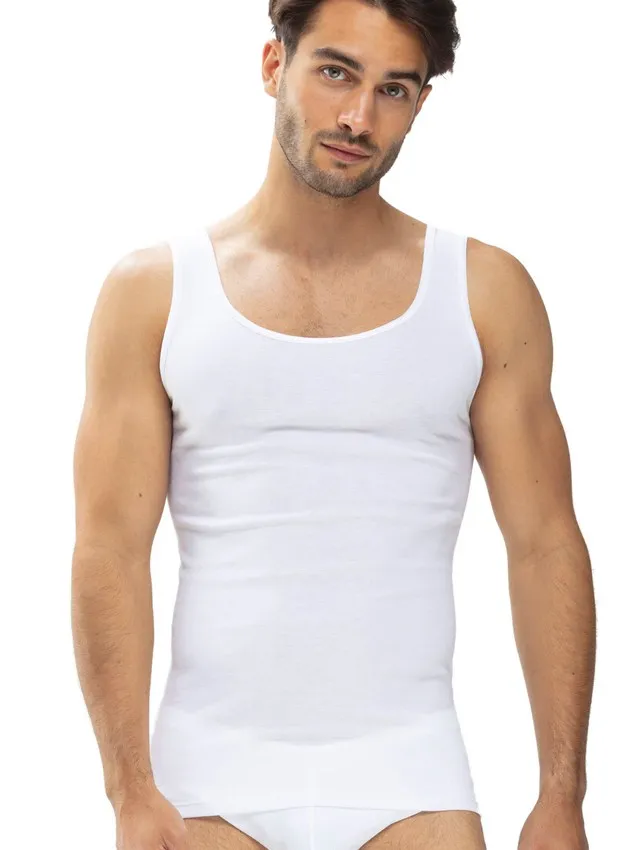 Мужская майка Mey Casual Cotton 49100 101 - белая Мужская майка Mey Casual Cotton 49100 101 - белая