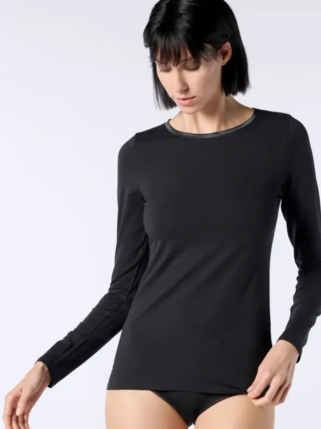 Лонгслив Oroblu Perfect Line - чёрный Лонгслив Oroblu Perfect Line - чёрный