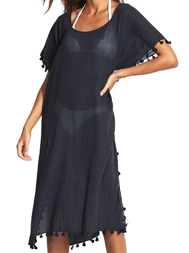 Миди кафтан Seafolly Amnesia 53638 - чёрный Миди кафтан Seafolly Amnesia 53638 - чёрный