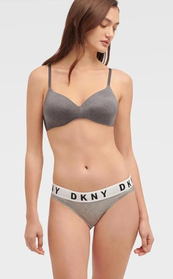 Бюстгальтер DKNY плотная чашка пуш-ап без косточек DK4047 серый